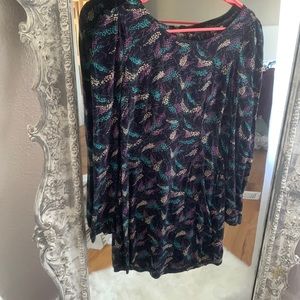 Long sleeve navy dress